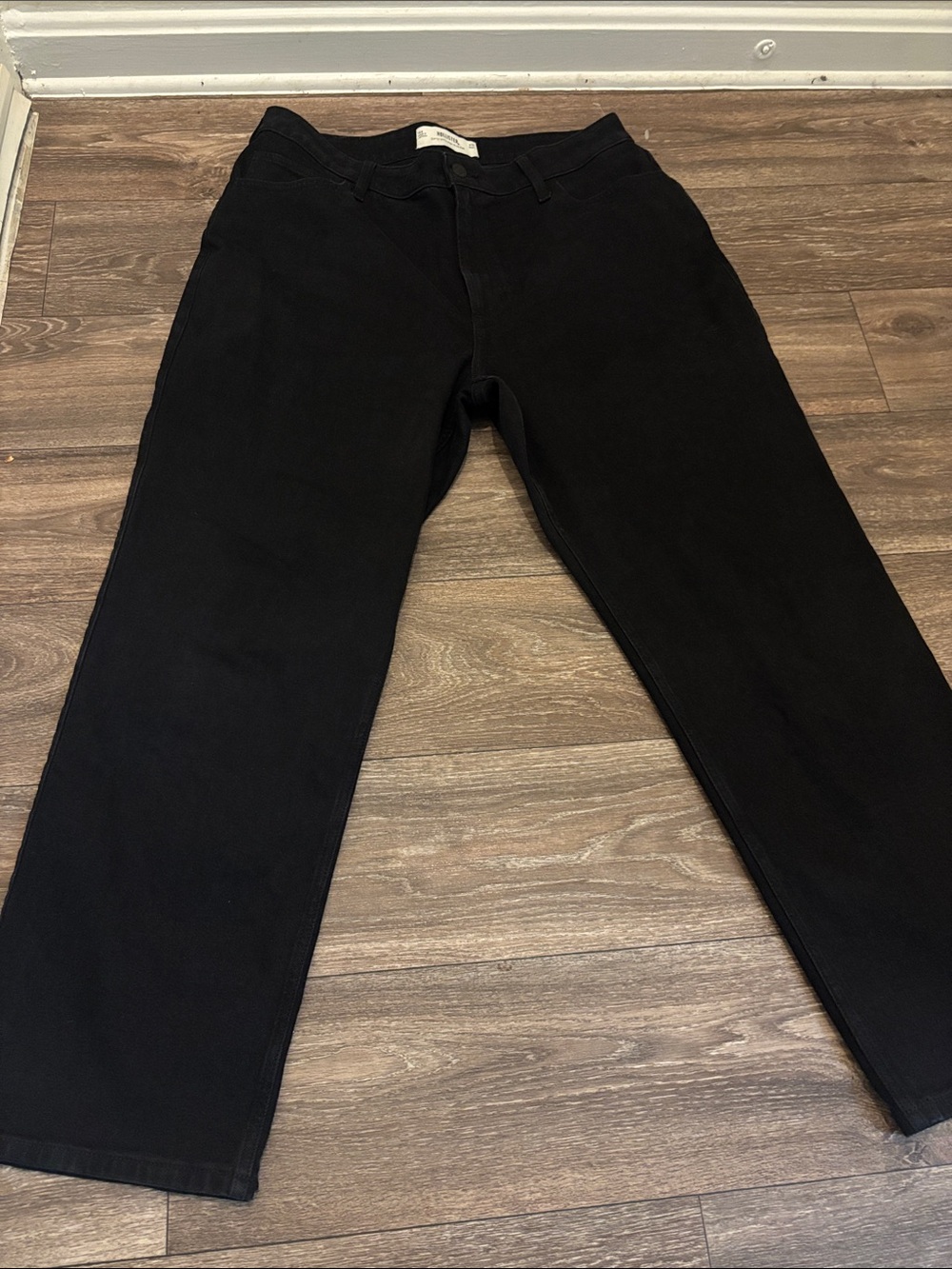 Hollister Ultra High-Rise Dad Black Women's Jeans Curvy